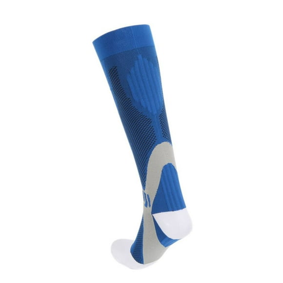 BLongTai Knee High Compression Socks Blue Abstract Lights Space for Women and Men Sport Crew Tube Socks 